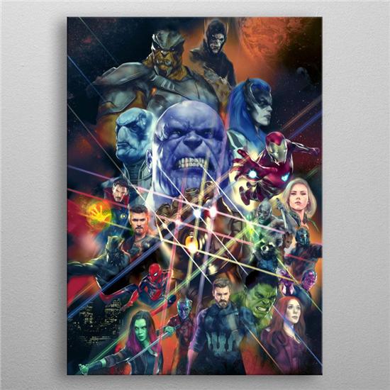 Avengers: Marvel Metal Poster Infinity War Characters 10 x 14 cm