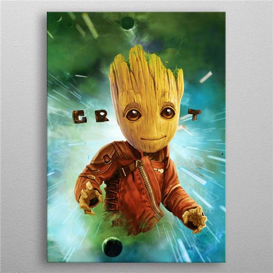Guardians of the Galaxy: Marvel Metal Poster GOTG2 Baby Groot 10 x 14 cm