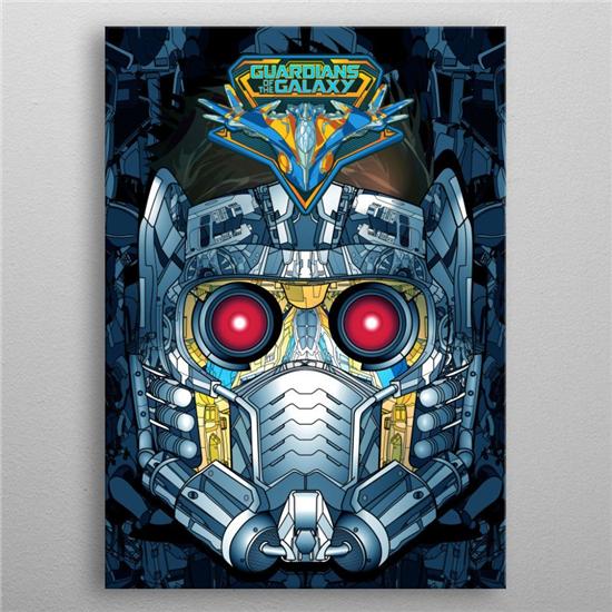 Guardians of the Galaxy: Marvel Metal Poster GOTG2 Star-Lord Helmet 10 x 14 cm
