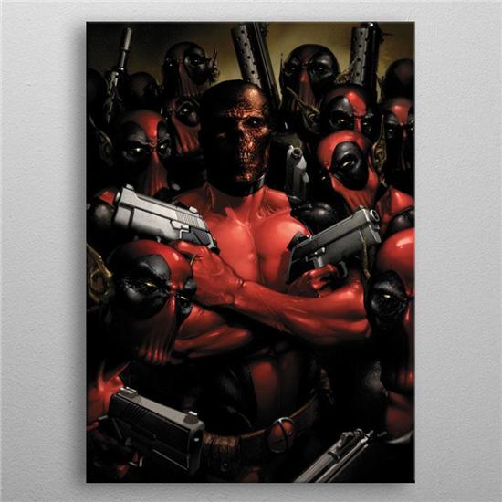 Deadpool: Marvel Metal Poster Deadpool Gritty Wrong Neighborhood 10 x 14 cm