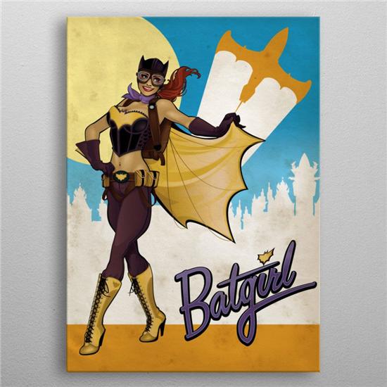DC Comics: DC Comics Metal Poster Bombshells Batgirl 10 x 14 cm