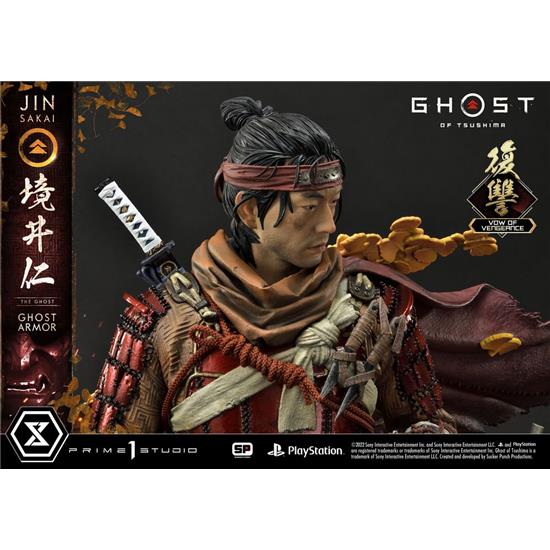 Ghost of Tsushima: Jin Sakai, The Ghost Vow of Vengeance Ghost Armor Statue 1/4 58 cm