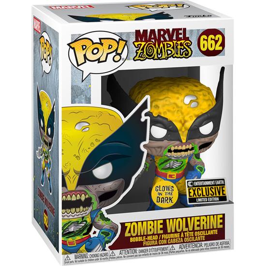 Marvel: Zombie Wolverine (GITD) Exclusive POP! Vinyl Figur (#662)