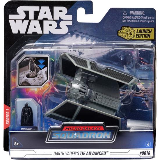 Star Wars: Micro Galaxy Squadron Vehicle with Figure Darth Vader`s TIE Advanced 12 cm