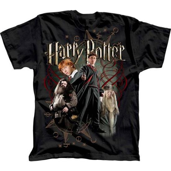 Harry Potter: Four Characters & Symbols Art T-Shirt