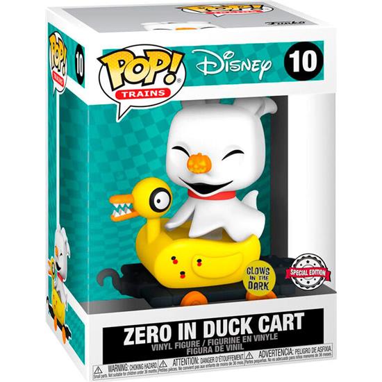 Nightmare Before Christmas: Zero in Duck Cart Exclusive GITD POP! Disney Rides Vinyl Figur (#10)