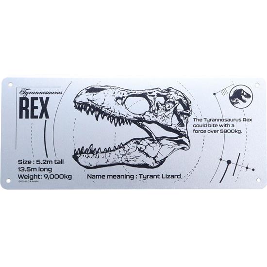 Jurassic Park & World: T-Rex Schematic Tin Skilte