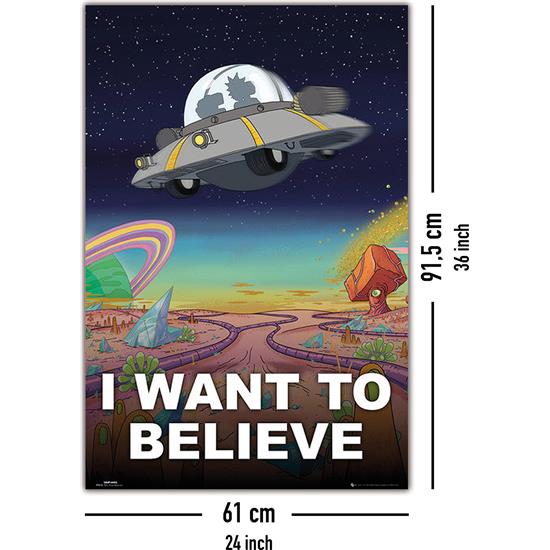 Rick and Morty: UFO - I Want To Believe Plakat