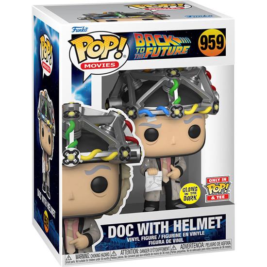 Back To The Future: Doc with Helmet (GITD) POP! & Tee Box