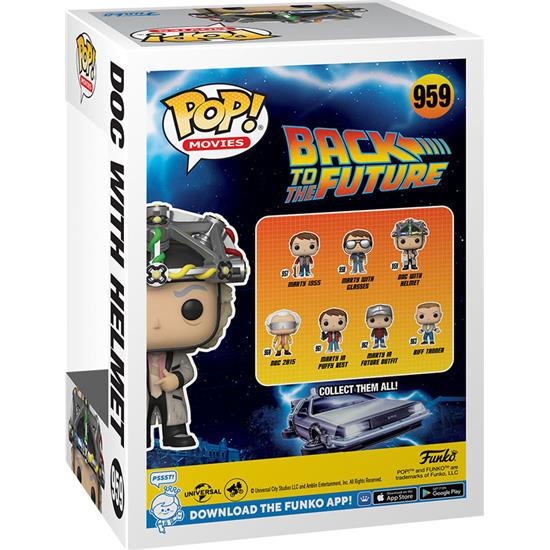 Back To The Future: Doc with Helmet (GITD) POP! & Tee Box