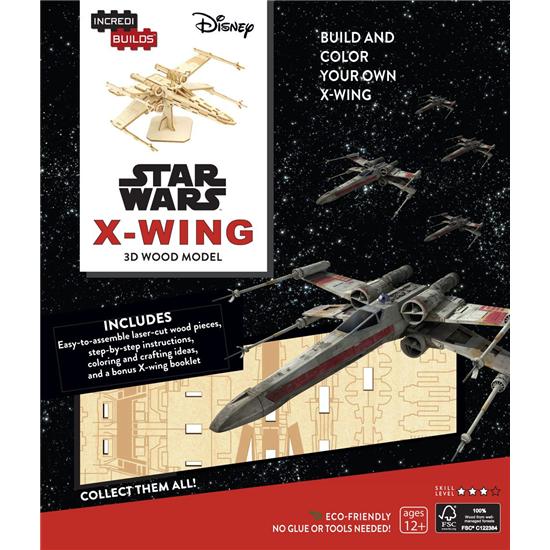 Star Wars: Star Wars IncrediBuilds 3D Wood Model Kit X-Wing