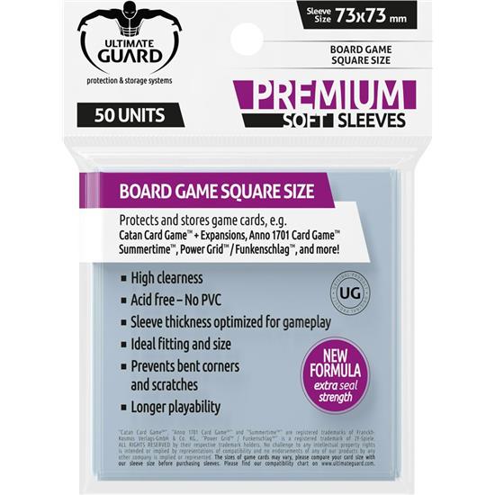 Diverse: Premium Soft Sleeves for Board Game Cards Square (50)