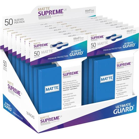 Diverse: Ultimate Guard Supreme UX Sleeves Standard Size Matte Royal Blue (50)