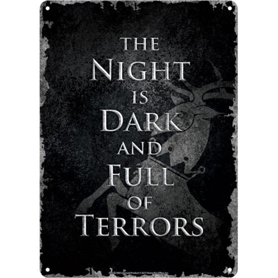 Game Of Thrones: Game of Thrones Tin Sign Night Dark 21 x 15 cm