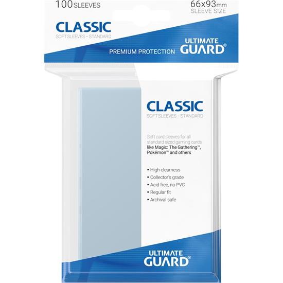 Diverse: Ultimate Guard Classic Soft Sleeves Standard Size Transparent (100)