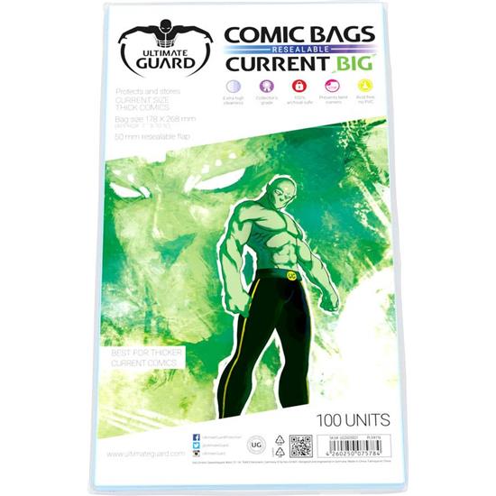 Diverse: Ultimate Guard Comic Bags BIG Resealable Current Size (100)