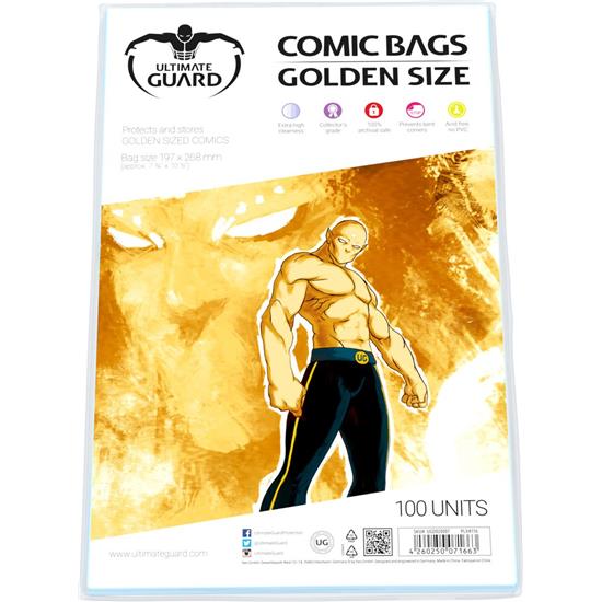 Diverse: Ultimate Guard Comic Bags Golden Size (100)