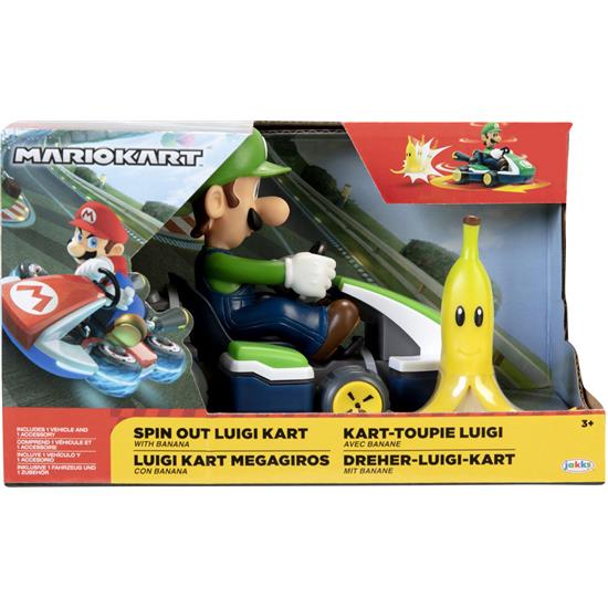 Super Mario Bros.: Spinout Luigi Kart Figur 6cm