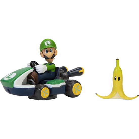 Super Mario Bros.: Spinout Luigi Kart Figur 6cm