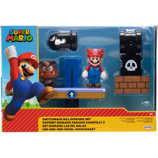 Super Mario Bros.: Switchback Hill Diorama Set 6cm