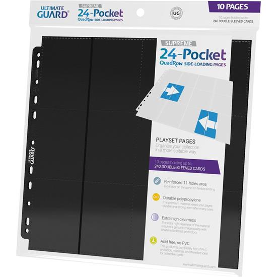 Diverse: Ultimate Guard 24-Pocket QuadRow Pages Side-Loading Black (10)