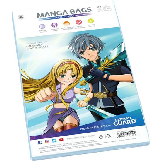 Diverse: Ultimate Guard Manga Bags Resealable (100)