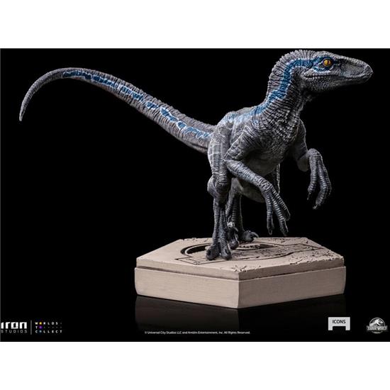 Jurassic Park & World: Velociraptor B Blue Statue 7 cm