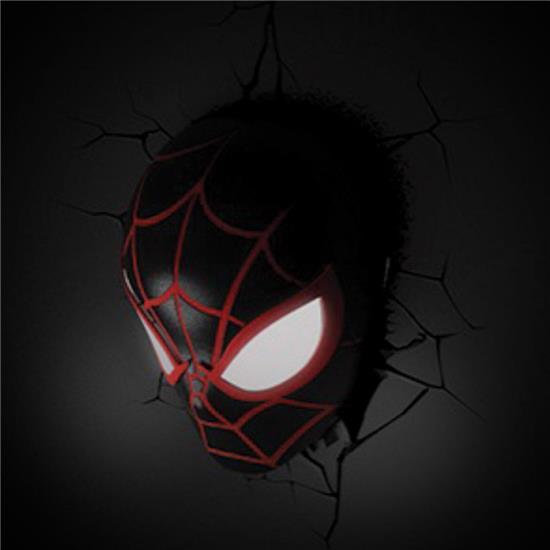 Spider-Man: Spider-Man Miles Morales 3D Ansigt Natlampe