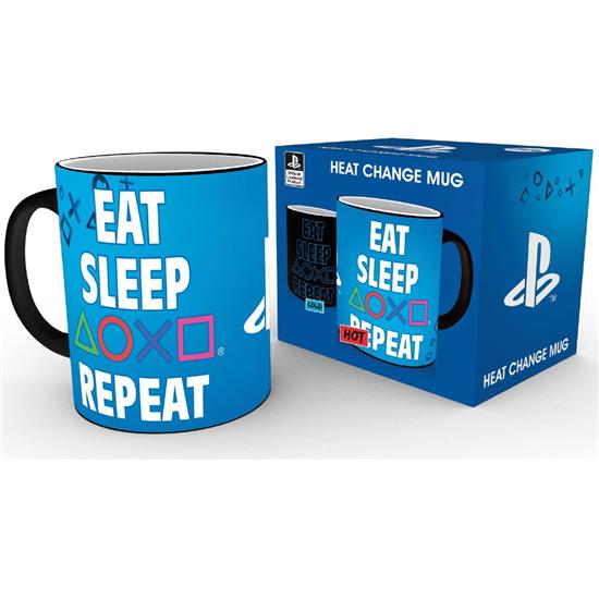 Sony Playstation: PlayStation Heat Change Mug Eat Sleep Repeat