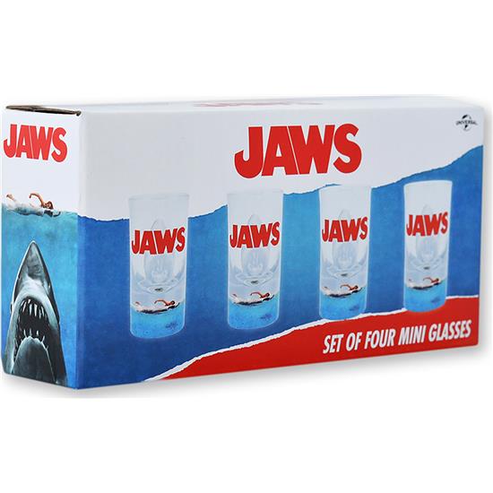Jaws - Dødens Gab: 4 sæt Jaws Glass
