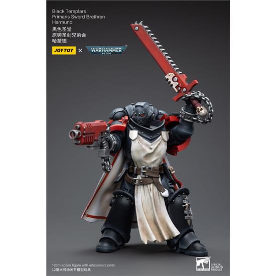 Warhammer: Black Templars Primaris Sword Brethren Harmund Action Figur  1/18 12 cm