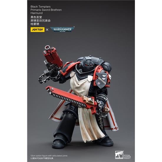 Warhammer: Black Templars Primaris Sword Brethren Harmund Action Figur  1/18 12 cm