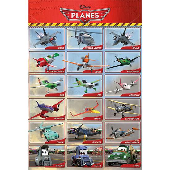 Flyvemaskiner: Character Collage plakat