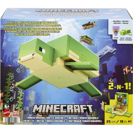 Minecraft: Transformerende Minecraft Skildpade Hus Legesæt 26cm