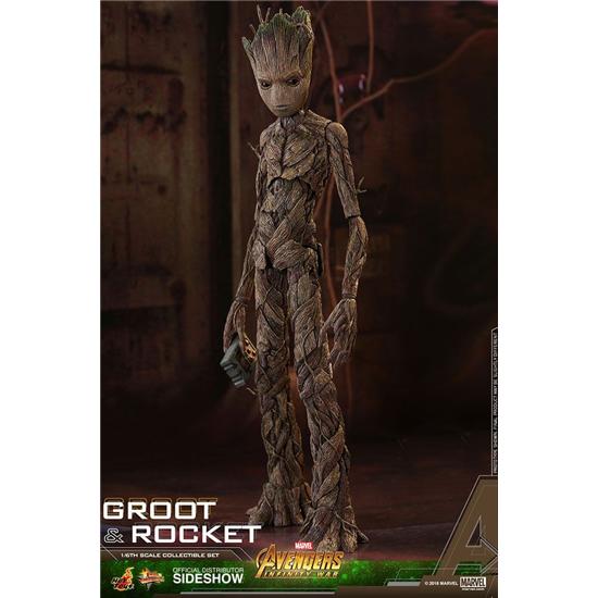 Avengers: Avengers Infinity War Movie Masterpiece Action Figure 2-Pack 1/6 Groot & Rocket 16 - 30 cm