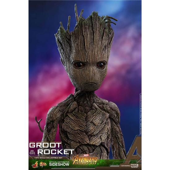 Avengers: Avengers Infinity War Movie Masterpiece Action Figure 2-Pack 1/6 Groot & Rocket 16 - 30 cm