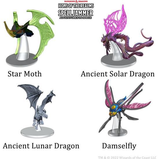 Dungeons & Dragons: Astral Elf Patrol pre-painted Miniatures Ships