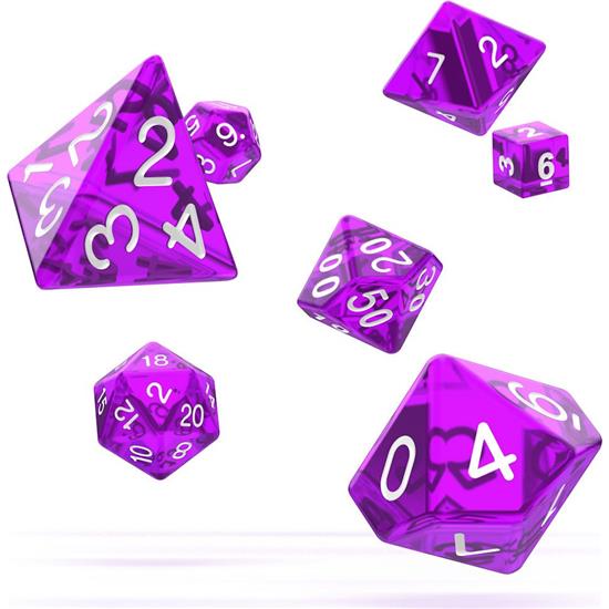 Diverse: RPG Terninger Translucent - Purple 7 styk