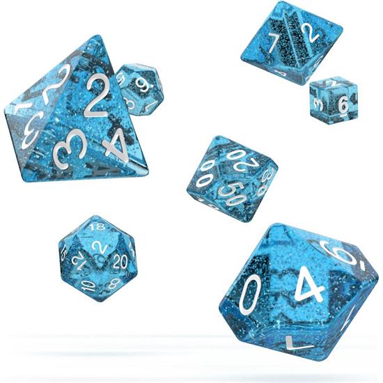 Diverse: RPG Terninger Speckled - Light Blue 7 Styk