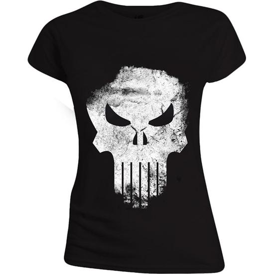 Punisher: The Punisher Ladies T-Shirt Distressed Skull