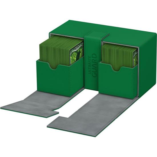 Diverse: Twin Flip-n-Tray  Deck Case 200+ Standard Size XenoSkin Green