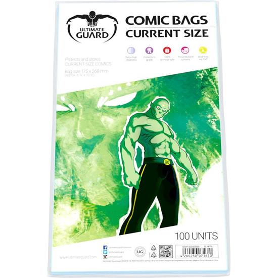 Diverse: Ultimate Guard Comic Bags Current Size (100)