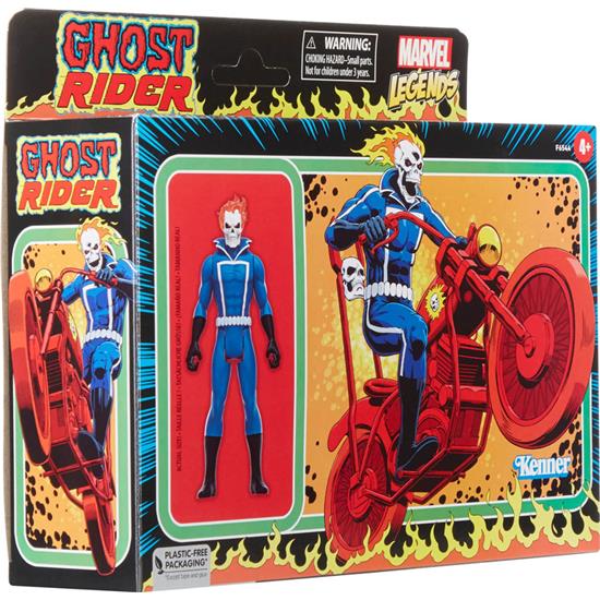 Ghost Rider: Ghost Rider with Motorbike Marvel Legends Retro Collection Action Figure 10 cm