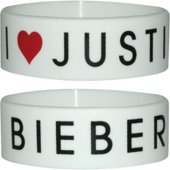 Justin Bieber: I Love Justin Bieber gummiarmbånd