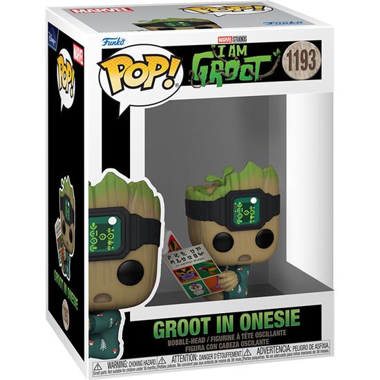 Marvel: Groot In Onesie w/book POP! Vinyl Figur (#1193)