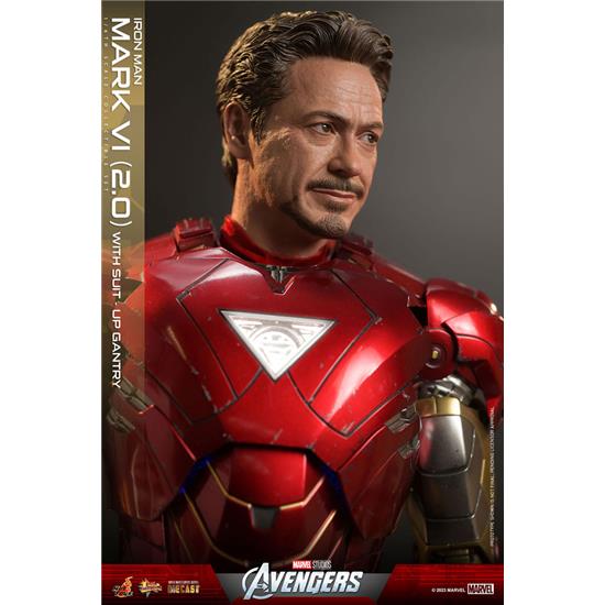 Marvel: Iron Man Mark VI 2.0 With Suit-Up Gantry Action Figur 1/6 32 cm