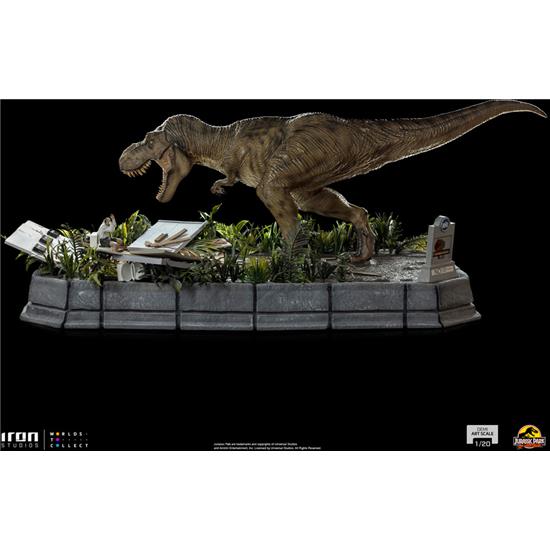 Jurassic Park & World: T-Rex attacks Donald Gennaro Statue 1/20 30 cm