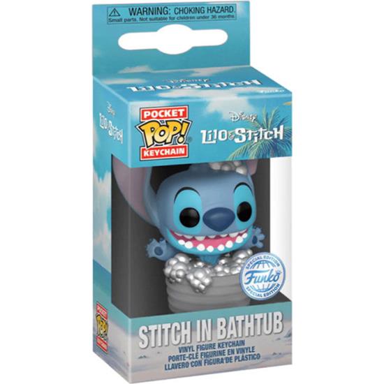 Lilo & Stitch: Stitch in Bathtub Exclusive Pocket POP! Nøglering