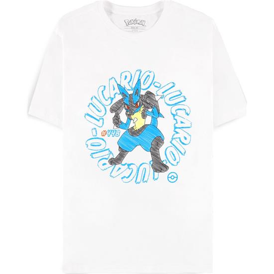 Manga & Anime: Hvid Lucario T-Shirt