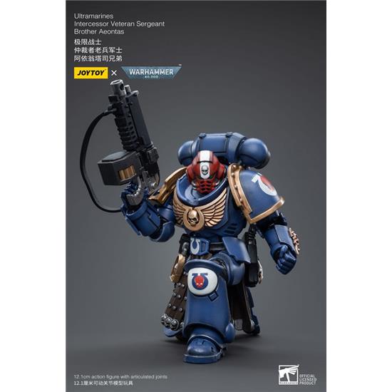 Warhammer: Ultramarines Intercessor Veteran Sergeant Brother Aeontas Action Figure 1/18 12 cm